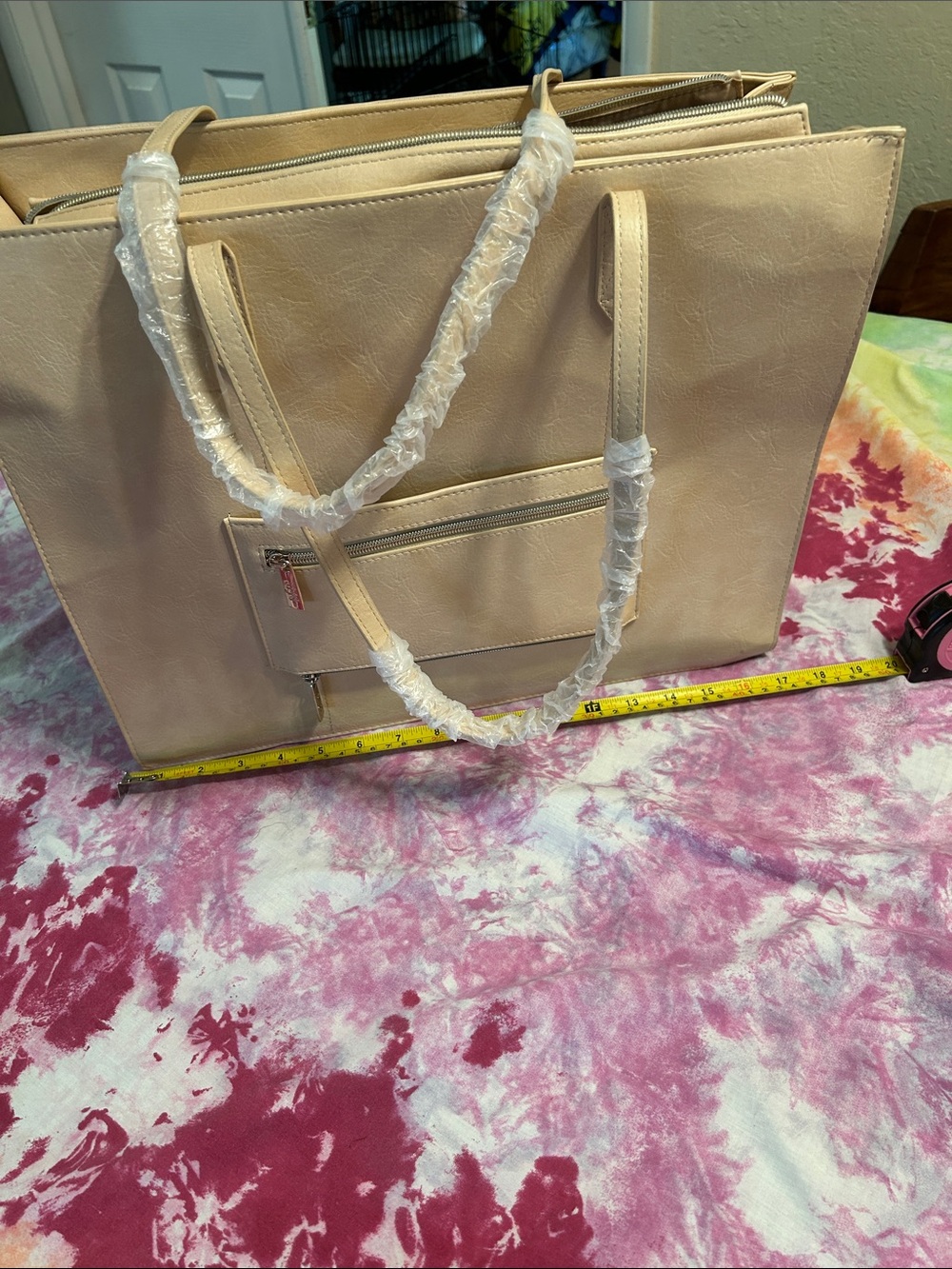 BEIS work tote cream color